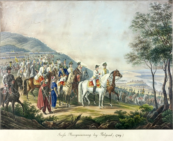 Franois Ier d'Autriche et Gideon Ernst von Laudon devant Belgrade en 1789